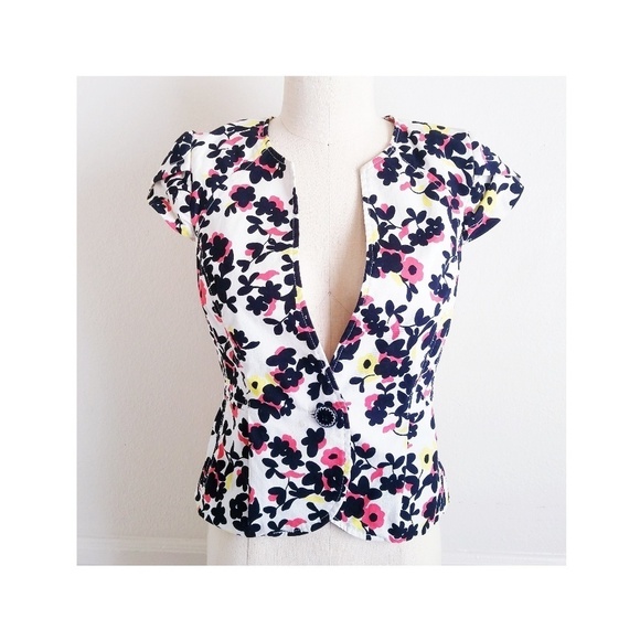 Anthropologie | Elevenses Floral Short‎ Bla… - Picture 1 of 8
